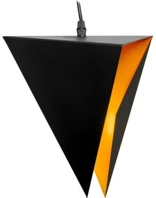 Toolight - Trojuholníková stropná lampa 1xE27 APP253-1CP, čierna, OSW-08008