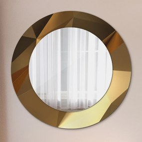 Okrúhle ozdobné zrkadlo Abstrakcia zlata fi 50 cm