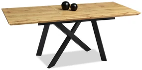 Jedálenský stôl Timmy (dub + čierna). Akcia -10%. Vlastná spoľahlivá doprava až k Vám domov. 1111781
