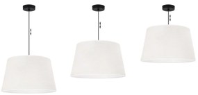 Závesné svietidlo Juta, 1x biele jutové tienidlo, (fi 44cm), b
