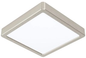 EGLO LED stropné svietidlo FUEVA 5, 16,5 W, denné biele, 21x21 cm, štvorcové, strieborné