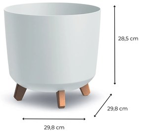 Kvetináč GRACIE TUBUS 29,8 cm biely