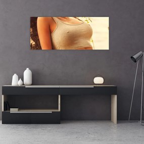 Obraz - Žena pri strome (120x50 cm)