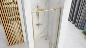 Rea Rapid Swing, 1-krídlové sprchové dvere 900x1950 mm, 6mm číre sklo, zlatý lesklý profil, REA-K5618