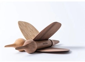 Soška v tvare vtáčika z dubového dreva Gazzda