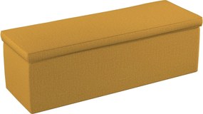 Truhlica čalúnená farba produktu žltá látka zapletaná