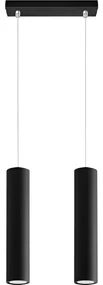 BOWI Luster na lanku KARADON 2xGU10/30W/230V čierna BW0377