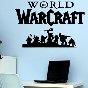 Veselá Stena Samolepka na stenu na stenu World of Warcraft Farba: černá