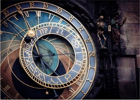 Sklenený obraz - Orloj, Praha (70x50 cm)