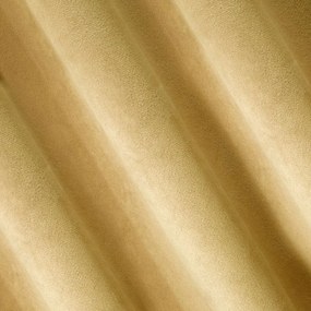Zamatový záves s riasiacou páskou horčicovo žltej farby Dĺžka: 300 cm