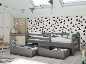 Detská posteľ 90 x 190 cm Erin (s roštom a úl. priestorom) (grafit). Vlastná spoľahlivá doprava až k Vám domov. 1012870