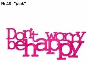 Don't worry be happy dekorácia na stenu čierna