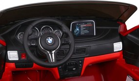Ramiz Elektrické autíčko BMW X6M XXL pre 2 deti lakované červené SUV + diaľkové ovládanie + ekokoža
