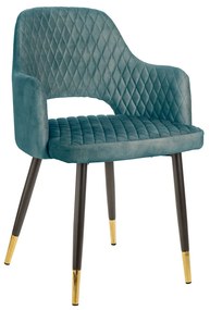 Dizajnová stolička Laney petrolejový zamat