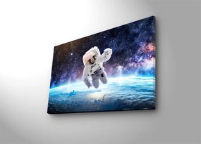 Obraz s LED osvetlením ASTRONAUT VO VESMÍRE 45 x 70 cm