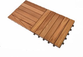 Podlahové dlaždice z jaseňového dreva v súprave 6 ks Rojaplast - Thermowood