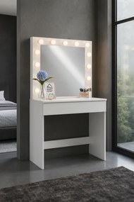 Toaletný stolík so svetielkami bez taburetky