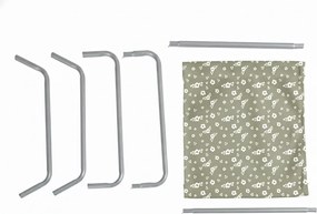 Skladacie plážové lehátko SAND FLOWERS, zelené