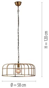 Leuchten Direkt 11493-60 - Luster na reťazi AMIR 1xE27/25W/230V