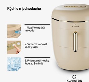 Klarstein Passau výroba ľadu 2 veľkosti 15 kg/24 h Auto-Clean