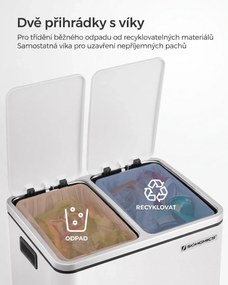 Odpadkový kôš na triedený odpad Kôš 30 l biely