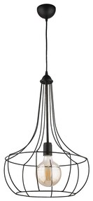 Jupiter 1653 - Luster na lanku FOX 1xE27/60W/230V čierna
