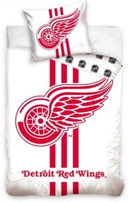 HOKEJOVÉ OBLIEČKY NHL DETROIT RED WINGS WHITE 140x200/70x90 cm