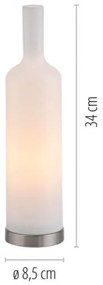 JUST LIGHT. 14006-16 - Stolná lampa BOTTLE 1xE14/25W/230V biela