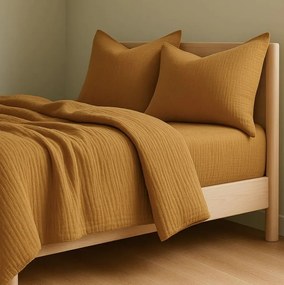 Mušelínové obliečky MOELLIN horčicové Rozmer obliečok: 70 x 90 cm | 140 x 200 cm