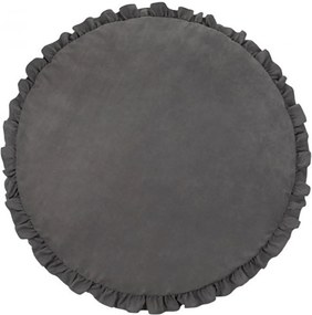 Detská podložka s volánom grafitová