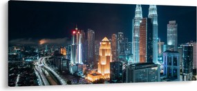 Obraz - Noc v Kuala Lumpur (120x50 cm)