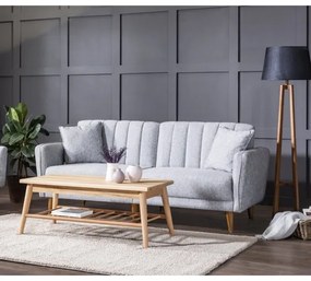 Rozkladacia dvojmiestná sedačka KITO sivá