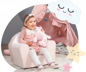 Penová detská sedačka 51 x 33 x 42 cm lama