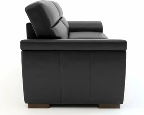 Kožené kreslo ROSSO II, čierna (nero 308)