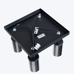 Sollux SL.1370 - Bodové svietidlo WINX 4xGU10/10W/230V čierna/chróm