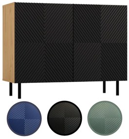 Komoda KAMA 100 cm dub artisan/čierna