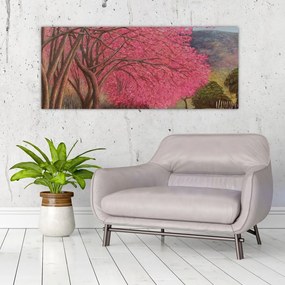 Obraz rozkvitnutých stromov (120x50 cm)
