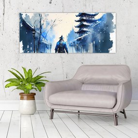 Obraz - Samuraj, aquarel (120x50 cm)
