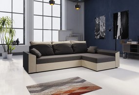 PAMELA rohová rozkladacia sedačka, 248x80x139 sawana 05/sawana 14