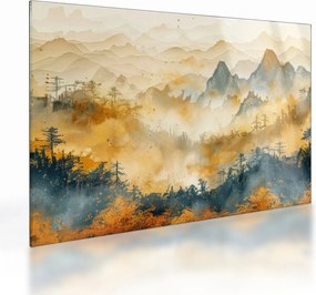 Sklenený obraz - Pohorie, akvarel (70x50 cm)
