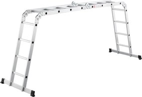 Hliníkový skladací rebrík 3,6 m, 4 dielny, 6 priečok, 150 kg