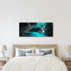 Obraz - Tyrkysové jazero (120x50 cm)