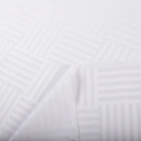 Biante Dekoračný záves Monako PM-124 Pruhovaná šachovnica biela - šírka 140 cm 140x140 cm