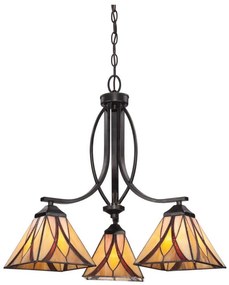 Elstead QZ-ASHEVILLE3 - Luster na reťazi Tiffany ASHEVILLE 3xE27/60W/230V