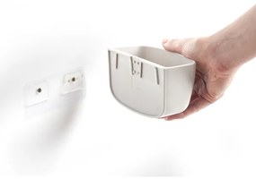 Kuchynský ORGANIZÉR samolepiaci, biely, plastový HOLDER, 16x7x8 cm