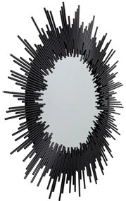 Sun Rise nástenné zrkadlo čierne Ø104 cm
