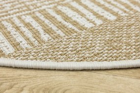 Obojstranný koberec BRUSSELS 206131/10820 béžový / krémový kruh