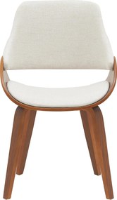 Sada 2 ks jedálenskej stoličky Vangale, látka - orech/krémová