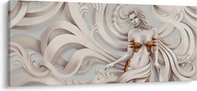 Obraz bohyne s florálnym motívom (120x50 cm)