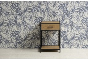 Nočný stolík SARON dub/čierna